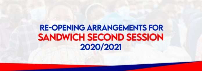 UEW Sandwich Reopening Date for 2020/2021 Session