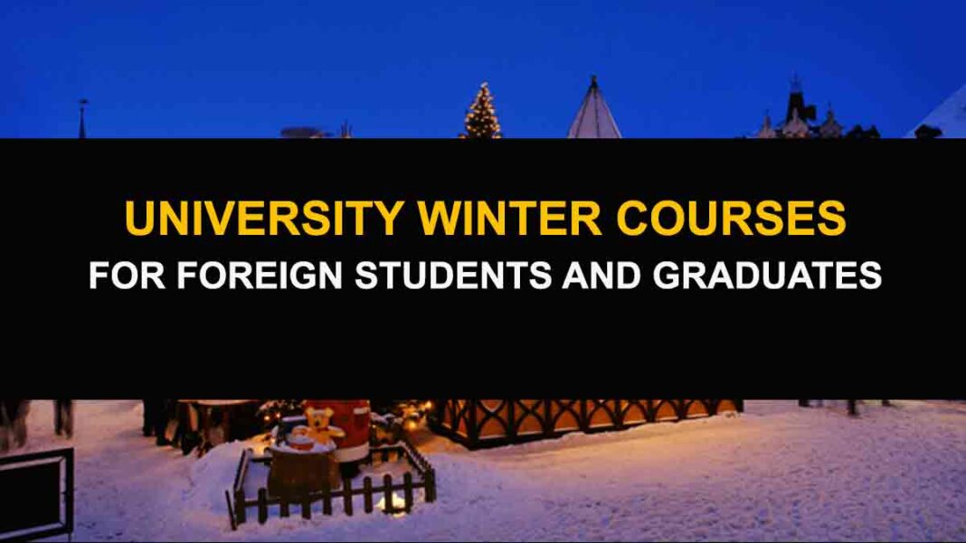 University Winter Courses for Foreign Students and Graduates to Study