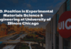 Ph.D. Position in Experimental Materials Science & Engineering at University of Illinois Chicago | Fully Funded Ph.D. Position in Experimental Materials Science & Engineering at University of Illinois Chicago