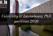 Apply Now:University of Luxembourg PhD positions 2026 for International Students University of Luxembourg PhD positions 2026