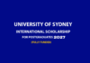 University of Sydney International Postgraduate Scholarship 2027 University of Sydney International Postgraduate Scholarship 2027